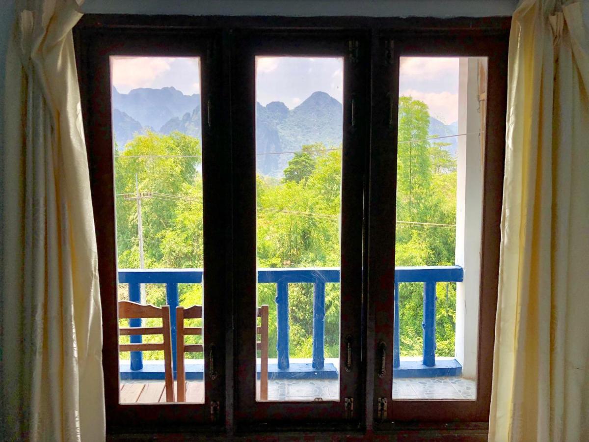 Blue guesthouse Vang Vieng Extérieur photo